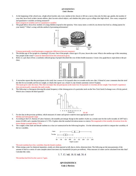 (b) Centered at upper limit among classes. . Ap statistics final exam questions and answers